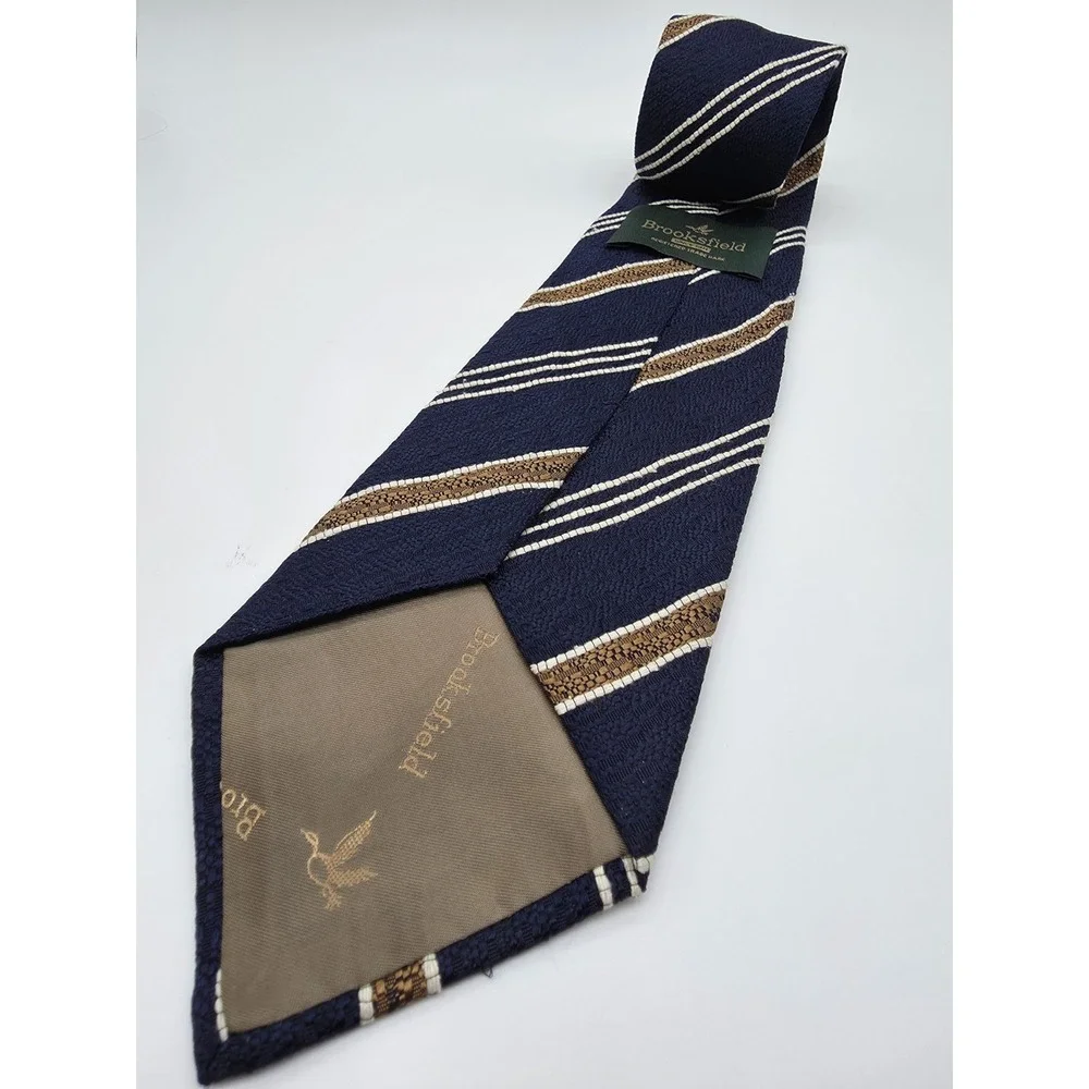 Brooksfield Men's Multicolor Stripped Tie Made in Italy 58